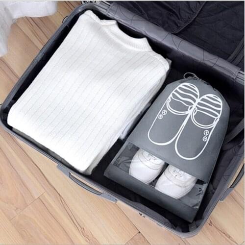 2 Size Fashion Waterproof Shoes Bag Non-woven Drawstring Harness Pocket Travel Shoe Organizer Storage Bag Boot Dust Bag