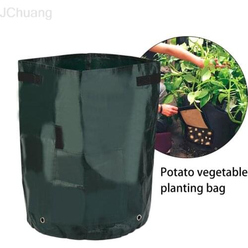 1Pcs Woven Fabric Bags Potato Cultivation Planting Garden Pots Planters Vegetable Planting Bags Grow Bags Farm Home Garden PE
