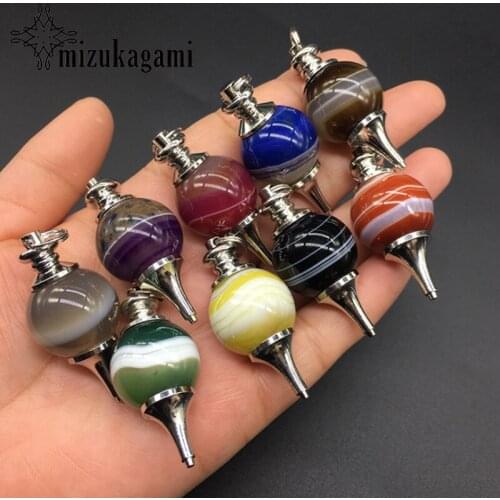 2pcs/lot 20*43mm Natural Stone Charms Pendant Crystal semi precious stone pendant For DIY Jewelry Accessories