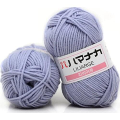 4 Shares Combed Milk Cotton Yarn Comfortable Wool Blended Yarn Apparel Sewing Yarn Hand Knitting Scarf Hat Yarn