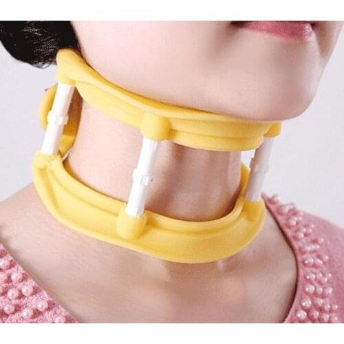 Adjustable silicone neck collar framework elongation neck traction Massager vertebrae support massage to relax