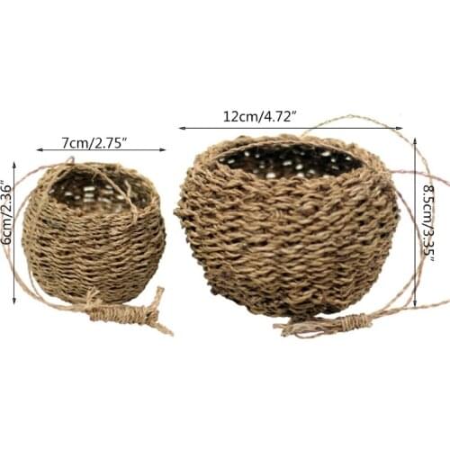 Garden Plant Storage Basket Jute Rope Hanging Planter Woven Indoor Outdoor Flower Holder Macrame Plant Hangers Home Decor 449E
