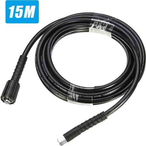 6M-15M High Pressure 5800PSI Garden Car Water Sprayer M14 X M22 Jet Washer Hose Tube Compatible with Karcher K2 K3