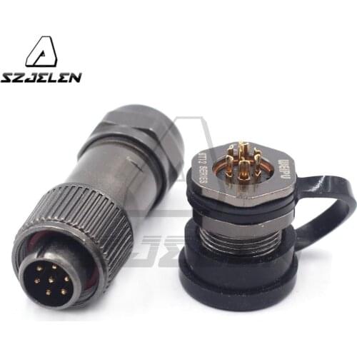 WEIPU ST12 series 7 pin Wire Connector Aviation Front-nut Waterproof Connector Plug & Socket Male and Female IP67