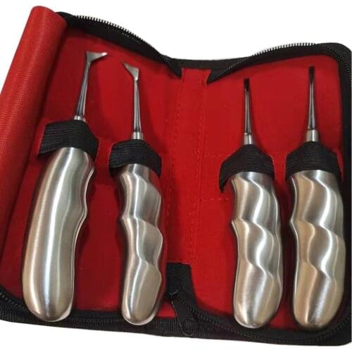 Dental Surgical Do It Root Elevators Tissue REMOVER Lower Molar Roots Set of 4