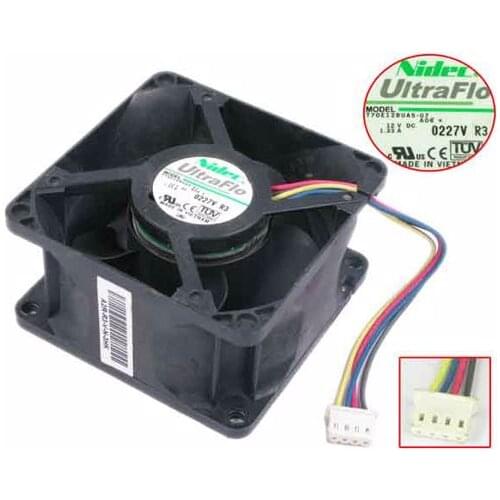 Nidec T70E12BUA5-07 A06 DC 12V 1.33A 4-Wire 70x70x38mm Server Cooling Fan