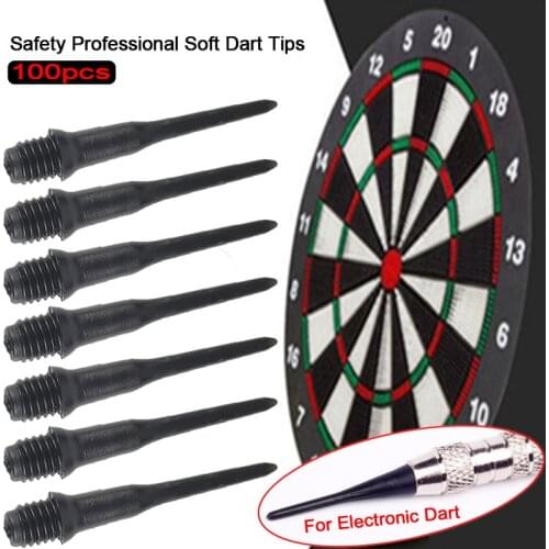 100pcs/Lot Safety 4.5mm Thread Professional Plastic Dart Tips Soft Needle Electronic Darts Replacement Spare Parts Length 2.8cm