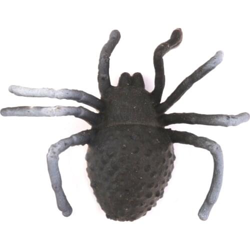 12 Plastic Spider Figure Insect Kids Prank Joke Toys Halloween Props