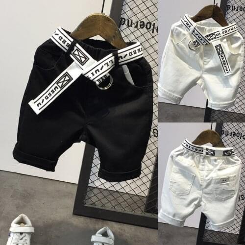 2021 Boys Denim Shorts Baby Boy Knee Length Pants 2-7 Years Kids Summer Casual Jeans Childrens Cowboy Short Pants