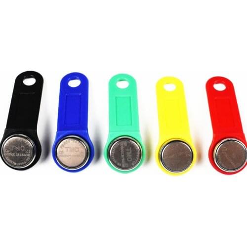 50pcs/Lot 1990A-F5 TM Card TM Sauna Lock Card Dallas Ibutton Touch Memory Button with Handle For Guard Tour not Rewritable