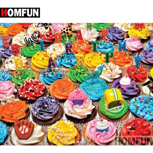 HOMFUN Full Square/Round Drill 5D DIY Diamond Painting "Dessert" Embroidery Cross Stitch 5D Home A08233