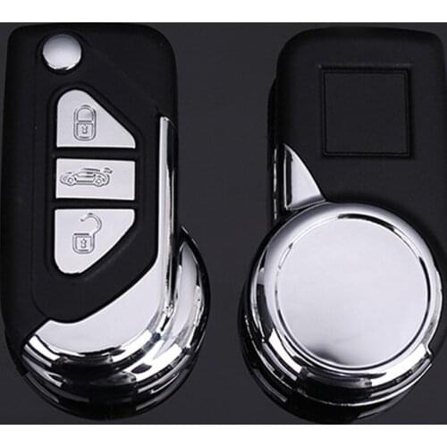 DAKATU Modified Flip Key Shell Remote Key Case 3 Button for Peugeot 306 407 408 607 HU83 Groove blade