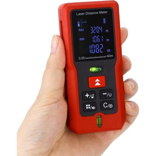 Digital Laser Distance Meter 40M 60m 80m 100M Laser Rangefinder 2 Level Bubble Diastimeter Distance Area Volume Battery-powered