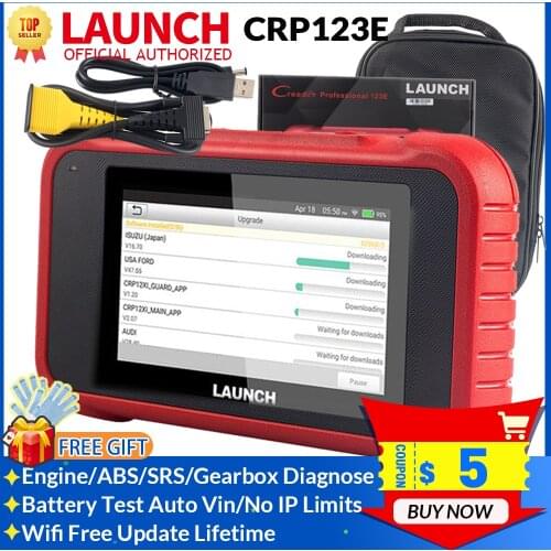 New arrival LAUNCH CRP123E OBD2 Code Reader Engine ABS Airbag SRS Transmission OBDII diagnostic tool X431 CRP123E Free Update