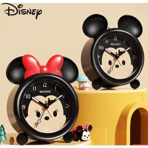Disney alarm clock kids students with mute boys and girls cartoon cute bedroom creative bedside clock alarm