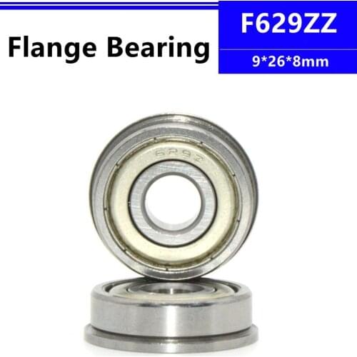 20pcs/50pcs F629ZZ 9*26*8mm flange deep groove ball bearing 9x26x8mm F629Z Flanged bearing 3d printer