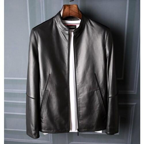 Genuine Leather Jacket 2020 New Men Spring Autumn Real Sheepskin Coat Bomber Jacket Mens Clothing Chaqueta 833 YY369