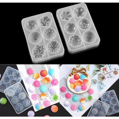 Many Styles Flowers Shape Epoxy Resin Mold Cake Fondant DIY Decoration Chocolate Sugar Polymer Clay Silicone Crafts 3D Mould