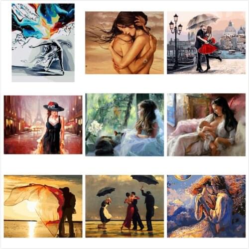 Painting By Numbers Abstract Art Coloring Hand Painted Room Wall Art Kits Drawing Canvas DIY Oil Painting Pictures By Numbers