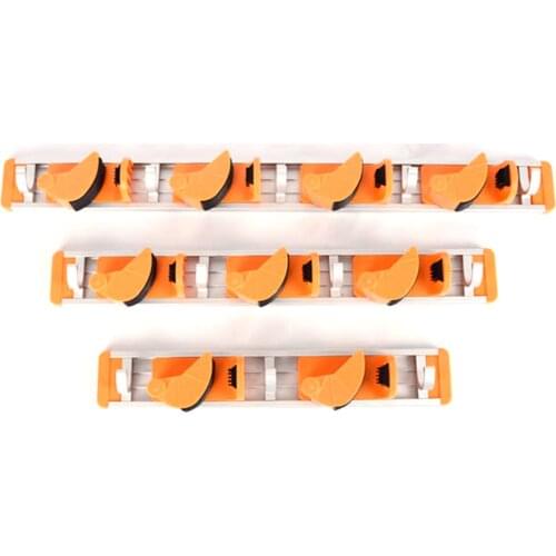 Mop and Broom Holder Wall Mount Punch-free Broom Organizer Adjustable Hanger Hook Nails Available for Home Garden Garage can CSV