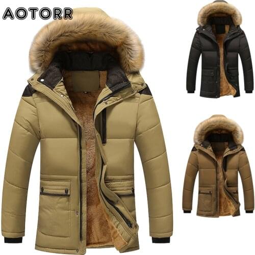 2021 New Men Thick Parkas Wool Linner Male Casual Hooded Fur Collar Jacket Coat Large Size 5XL Mens Coat Windbreak Winter