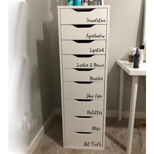 Makeup Organizer Label Decal Sticker Makeup For Storage and Organizing Drawers Stickers Decals Vinyl Home Decor