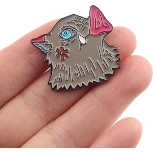 PF057 Dongmanli Hashibira Inosuke Creativity Hard Enamel Pin Badge Backpack Collar Lapel Anime Jewelry Kids Friends Gifts