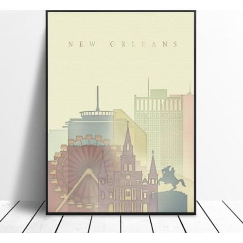New Orleans Skyline Art Canvas Poster Home Decoration Painting No Frame