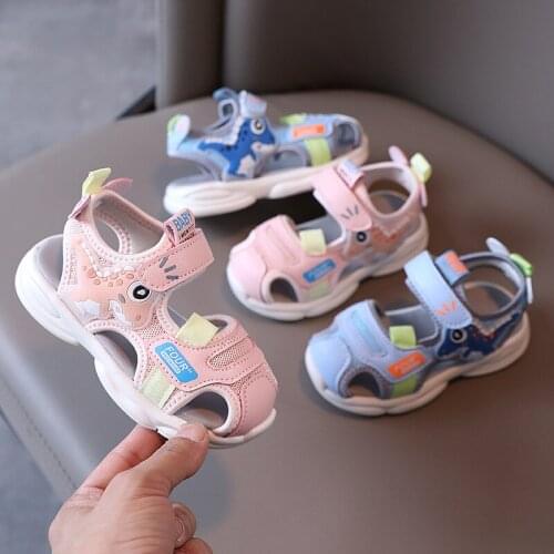 Summer Dinosaur Toddler Sandals For Girls Baby Boys Shoes Leather Children Shoes Fashion Little Kids Beach Sandals Sports Shoes