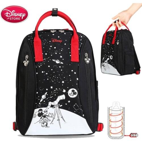 2019 New Brand Disney Diaper Bag with USB Heating Waterproof Nappy Mummy Bags for Baby Care Travel Backpack Nursing Handbag
