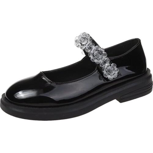 2021 Spring Fashion PU Leather Soft Comfortable Casual Slip On Shoes For Women Flat Shoes Women Footwear Zapatos De Mujer Black