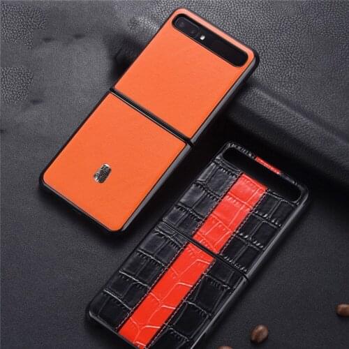 Protective Phone Case Luxury Leather case Release Protective Back Cover for Galaxy Z Flip Phone