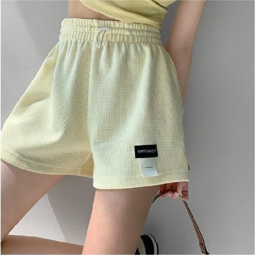 Sports Shorts Women Summer 2021 Loose Casual Short Pants Elastic Waist Jogger Shorts Drawstring Running Fitness Gym Trousers