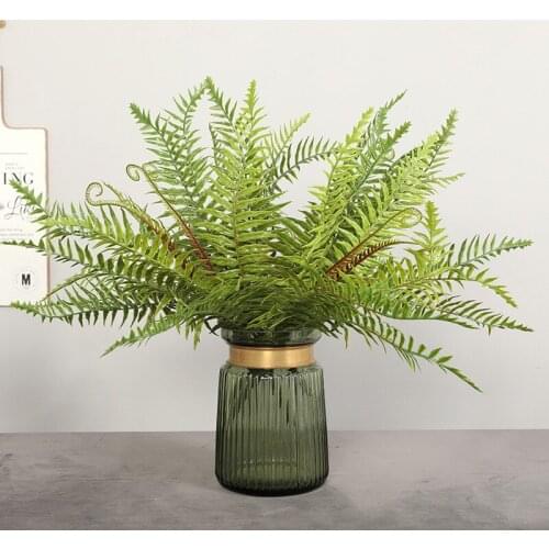 1 bouquet Simulation Plant Wall Decoration Plastic Persian Leaves Wedding Road Leading Green Plants Home Party Decoration