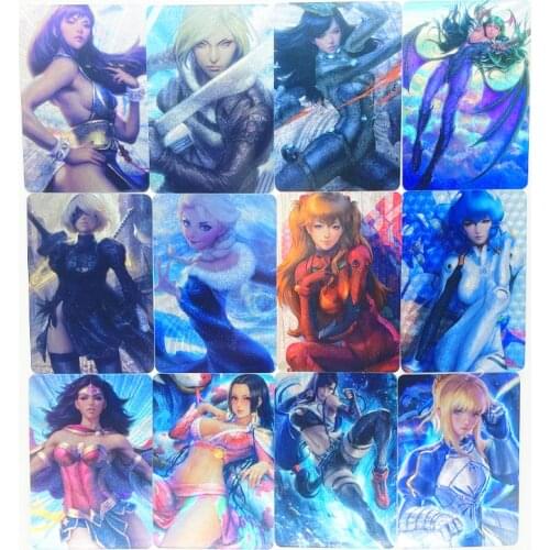 14pcs/set Wonder Woman Supergirl Harleen Quinzel Boa Hancock Toys Hobbies Hobby Collectibles Game Collection Anime Cards