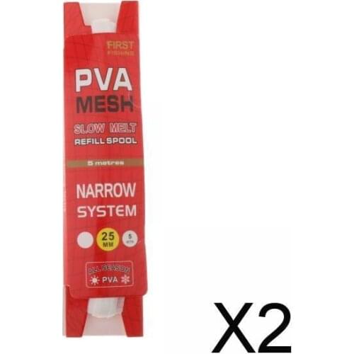 2xUseful 5M PVA Mesh Refill Carp Fishing Stocking Bag Rig Bait Wrap 25mm