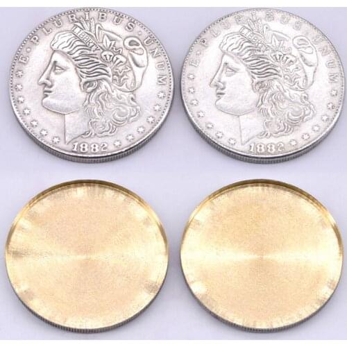 3pcs Expanded Shell (Super Morgan Dollar Version) Magic Tricks Close Up Magia Appearing/Disappearing Coin Magie Gimmick Props
