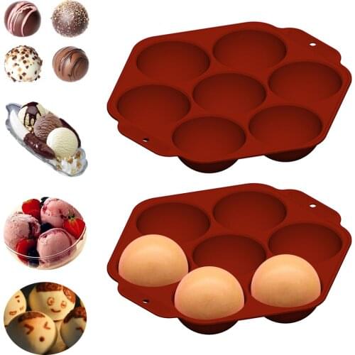 7 Grids Large Hemispherical Silicone Cake Mold Chocolate Cookie Baking Mould Pan Dessert Pastry Making Tray Cake Decorating Tool