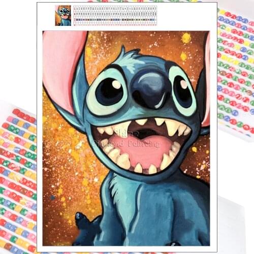 5D DIY Diamond Painting Lilo & Stitch Full Square Round Animal Embroidery Complete Kit Mosaic Cartoon Children Disney Handmade