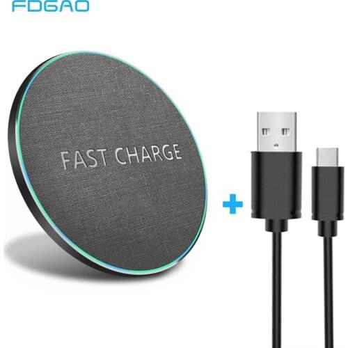Qi Fast Wireless Charger For iPhone 8 X XR XS Max QC3.0 10W USB Wireless Charging for Samsung S10 S9 Note 8 9 Quick Charge Pad