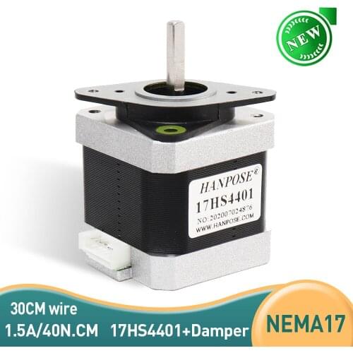 Free shipping 4-lead Nema17 Stepper Motor 42 motor 1.7A 40N.CM 17HS4401 with Shock absorber For 3D Printer Monitor Equipment