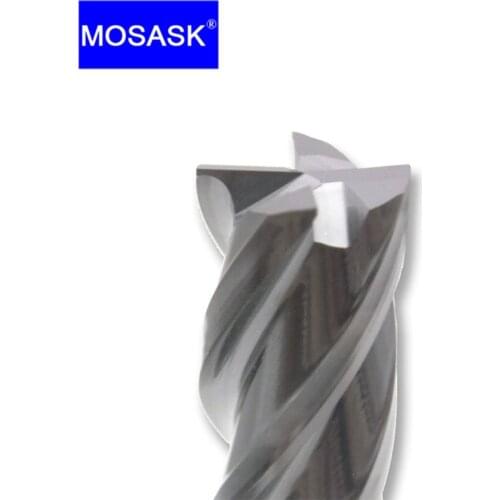 MOSASK 4 Flutes HRC55 Milling Cutter 1MM 3MM 4MM 6MM Tungsten Steel CNC Machine Tool Carbide End Mills