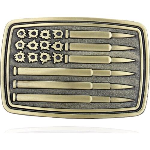 Western cowboy zinc alloy flag symbol right attitude buckle belt buckle