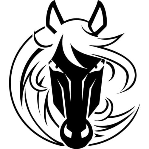 Creative Horse Head Tribe Totem Shape Car Stickers PVC Personality Fashion Body Windows Exquisite Decals Waterproof Decoration