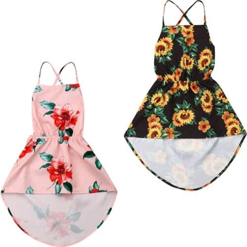 Summer Kid Baby Girl Clothes Flower Backless Party Pageant Dress Casual Sundress