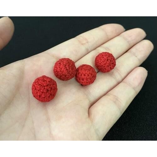 2pcs Magnetic Crochet Ball (Mini,Red,1.2cm) Magic Accessories For Cups &Balls And Chop Cup Magic Tricks Gimmick Props Magician