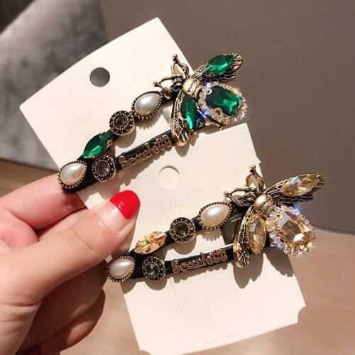 Fashion Hollow bow Hair Barrette Hair Clip Hairpin Girl Shining pearls Hair Accessories Women Headdress Wholesale