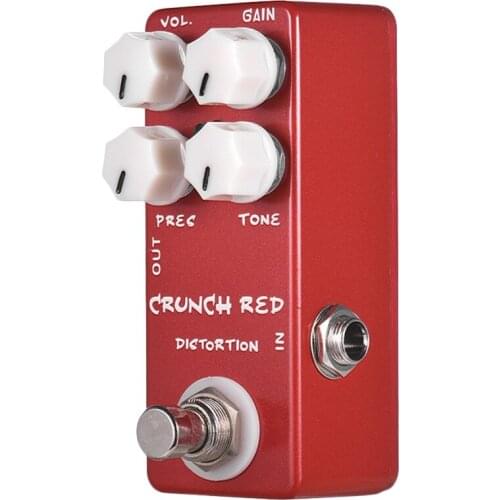 Mosky Mini Guitar Effect Pedal Mini Crunch Red Distortion Guitar Pedal True Bypass Full Metal Shell