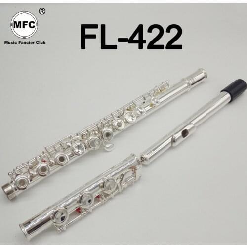 Music Fancier Club Intermediate Standards Flute FL-422 Student Flutes Silver Plated 16 17 Holes Closed Open Hole With Case