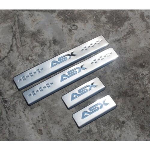 Free Shipping stainless steel scuff plate door sill 4pcs/set car accessories for Mitsubishi ASX 2011 2012 2013 2014 2018
